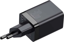 Hitri polnilec Baseus Super Si Pro USB + USB-C 30 W črna