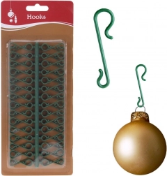 Zeleni kavlji za božične okraske 3,5 cm, 60 kos