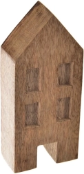 Wooden house decoration made of mango wood 15 cm