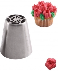 Ruska slaščičarska tulipanasta nastavka iz nerjavečega jekla