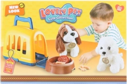 Plišasti kužek s transportnim boksom in dodatki