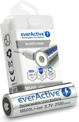 Polnilna baterija EverActive 18500 Li-ion 3,7 V 2100 mAh USB‑C