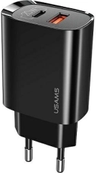 Omrežni polnilec USAMS T35 20 W z USB‑C in USB, PD 3.0 in QC 3.0 hitro polnjenje