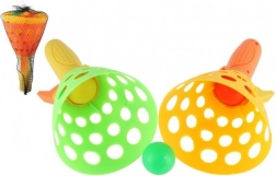 Plastična igra Catch Ball – komplet 2 košaric in 3 žogic, 19 cm v mrežici