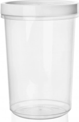 Okrogel posod za živila s tesnilom, navojni pokrov 1,6 l