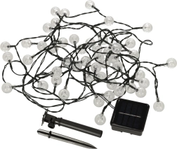 Sončne vrtne LED luči okrogla oblika 7m topla bela