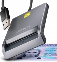 AXAGON čitalnik čipnih in ID kartic USB s kablom 1,3 m