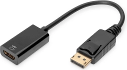 Aktivni adapter DisplayPort na HDMI, 0,2 m, 4K UHD, črn