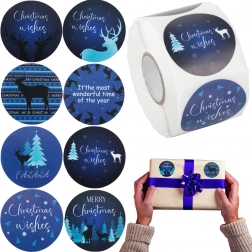 Božične nalepke na roli 500 kosov