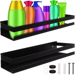 Črna kopalniška polica RUHHY 50 cm