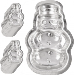 Set jeklenih modelčkov za pecivo – snežak, 20 kos