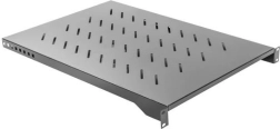 Polica za 19" omare 1U, 1000 mm, 483 × 750 mm, črna