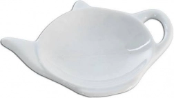 Porcelanast podstavek za čajne vrečke bela MONA
