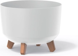 Cvetlični lonec Gracia 33,9 cm bel z nožicami