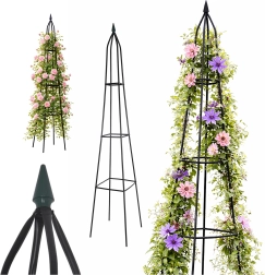kovinska vrtna pergola – stožčasto oporišče za vzpenjavke in vrtnice