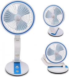 Zložljiv brezžični namizni ventilator z LED svetlobo in USB polnjenjem