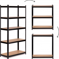 Kovinsko stojalo s 5 policami za garažo in klet