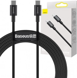 Kabel BASEUS Superior USB‑C na USB‑C 100 W, 2 m, črn