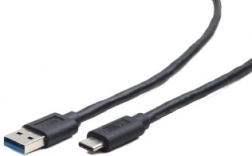 USB 3.0 kabel USB‑C (A moški na USB‑C moški), 0,5 m, črn