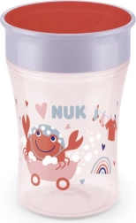 NUK lonček Magic Cup s pokrovčkom 230 ml rdeč