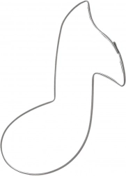 Nerjavno rezalnik za piškote nota 7 cm