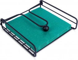 Kovinsko stojalo za prtičke s pritisnim ročajem 19 × 19,5 cm – črno