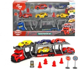 Komplet vlačilca z avtki in prometnimi znaki