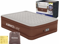 Dvoslojna napihljiva postelja BESTWAY ALWAYZAIRE Fortech z vgrajeno električno črpalko, 203 × 152 × 51 cm