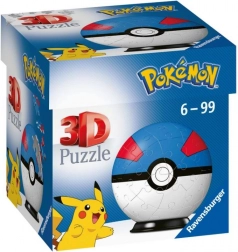 Ravensburger 3D sestavljanka 3D Pokémon Great Ball – 54 kosov