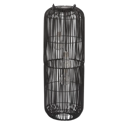 Solarni črni lampijon 62 cm
