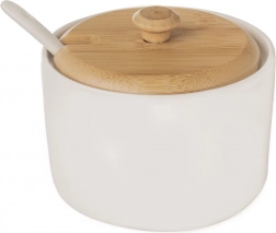 Porcelanasta posodica za sladkor z žličko WHITELINE 240 ml