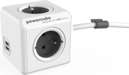 Podaljšek z vtičnicami PowerCube Extended USB 1,5 m siv