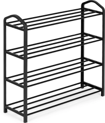 Kovinski stojalo za čevlje s štirimi policami