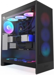 Ohišje H7 Flow RGB Midi Tower z oknom, črna