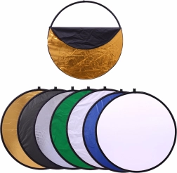 Zložljivi fotografski odbojnik 7‑v‑1, okrogel 60 cm z difuzorjem