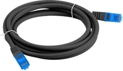 Patch kabel Cat 6A S/FTP CCA 2 m črn