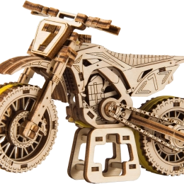 Lesene 3D sestavljanke motor MotoCross WOODEN CITY (88 delov)