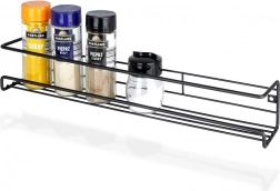 Kovinska stenska polica za začimbe črna