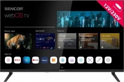 Sencor 32" HD Ready webOS televizor z napajanjem 12 V