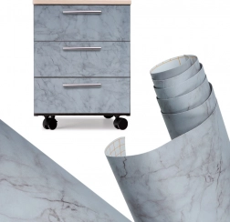 Samolepilna dekorativna folija sivi marmor 1,22 × 50 m