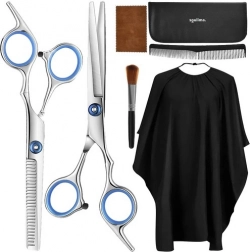 Frizerski komplet, 7 delov, s škarjami in etuijem