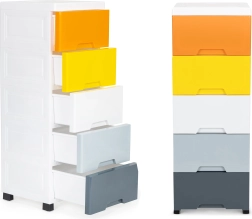 predalni regal na kolesih s 5 izvlečnimi predali modernhome