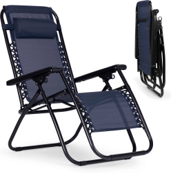 Vrtni nastavljivi stol ZERO GRAVITY ModernHome – temno moder