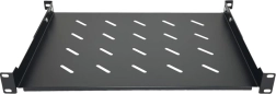 Fiksna polica za 19" rack, 1U, globina 350 mm, črna