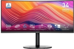 Modern MD342CQP 34" ukrivljen LED ultrawide monitor UWQHD 120 Hz – črn
