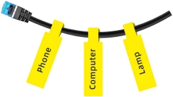 Termalne nalepke Niimbot 12,5 × 74+35, 65 kos – rumene