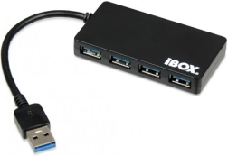 USB razdelilnik 3.0, 4 vrata, slim, črn