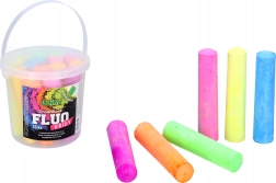 Fluo kreda za pločnik v vedru, 15 kos