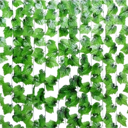 Set 12x umetni bršljan – girlanda za steno in balkon, viseča dekoracija 27,6 m