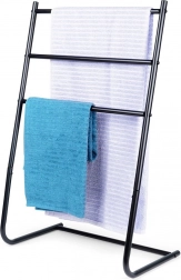 Prostostoječe kovinsko črno stojalo za brisače Vilde